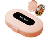 Pastillero, organizador de píldoras - Caja organizadora de medicina diaria | Pastillero de 6 compartimentos, organizador de viaje para pastillas para bolso de bolsillo, caja portat