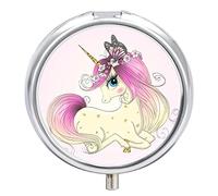 Pastillero organizador de píldoras unicornio dispensador de vitaminas y medicamentos para bolsillo o bolso