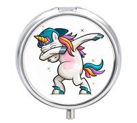 Pastillero organizador de píldoras unicornio dispensador de vitaminas y medicamentos para bolsillo o bolso