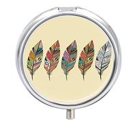 Pastillero organizador de plumas, dispensador de vitaminas y medicamentos para bolsillo o bolso