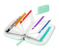 Pastillero, organizador de tabletas de silicona impermeable, con 14 compartimentos, codificación de colores, reutilizable, con cremallera, para la mañana, tarde, diario, semanal, noche, ancianos