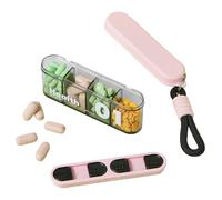 Pastillero | Organizador diario de píldoras para viajes | para el hogar, trabajo, camping, vacaciones, pastillas, contenedor de medicamentos