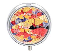 Pastillero organizador Goldfish estilo japonés, dispensador de vitaminas y medicamentos para bolsillo o bolso