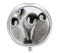 Pastillero organizador lindo pingüino dispensador de vitaminas y medicamentos para bolsillo o bolso