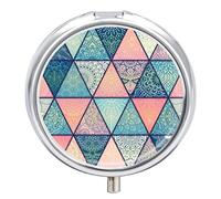 Pastillero organizador mandalas con patrón dispensador de vitaminas y medicamentos para bolsillo o bolso