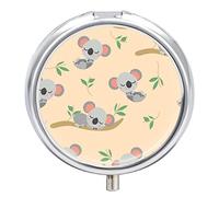 Pastillero organizador mapache koala dispensador de vitaminas y medicamentos para bolsillo o bolso