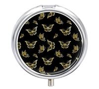 Pastillero organizador mariposa dispensador de vitaminas y medicamentos para bolsillo o bolso
