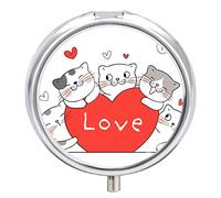 Pastillero organizador para gatos, dispensador de vitaminas y medicamentos para bolsillo o bolso