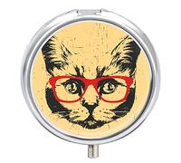 Pastillero organizador para gatos, dispensador de vitaminas y medicamentos para bolsillo o bolso