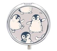 Pastillero organizador pingüino dispensador de vitaminas y medicamentos para bolsillo o bolso