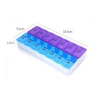 Pastillero, Organizador Semanal de Medicamentos con 14 Compartimentos con Hebilla Sellada, Pastillero de Color Transparente para Ancianos con Mala Memoria, Recordatorio para AM y