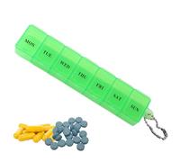 Pastillero organizador transparente para 7 días, contenedor a prueba de polvo para medicamentos, mini clasificador elegante, equipo ligero con diseño de fácil acceso, de medicamentos de viaje