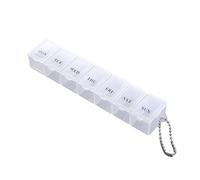 Pastillero para 7 días, compartimento para pastillas de , caja para medicamentos, ligera, manejable y resistente a la humedad, para el bolsillo de mano o del pantalón, para guardar