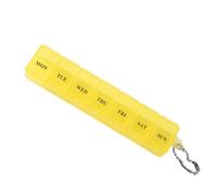 Pastillero para 7 días - Organizador de píldoras de viaje transparente a prueba de polvo | Mini clasificador semanal | elegante de medicamentos para el bolso, portátil de vitaminas, organizador