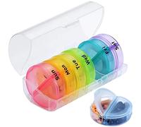 Pastillero para 7 días - Pastillero con 14 compartimentos | Pastillero 2 veces al día, organizador semanal AM PM para guardar pastillas y suplementos, pastillero de 7 días en formato de bolsillo