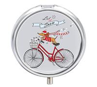Pastillero para bicicleta, 2 compartimentos, portátil, pastillero, organizador de pastillas de viaje