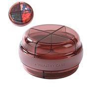 Pastillero | Pastillero de viaje | Pastillero de viaje impermeable de doble con 4 compartimentos, pastillero, organizador de medicamentos, pastillero, aceite de pescado y