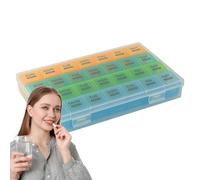 Pastillero - Pastillero mensual, organizador de medicamentos, planificador de píldoras, antipolvo, envase de medicamentos, organizador personal para suplementos