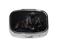 Pastillero, pastillero organizador de medicinas, pastillero de viaje, organizador de pastillas, soporte para pastillas,Cane Corso Mascotas Cachorro Cane Corso Negro