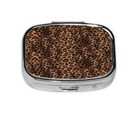 Pastillero, pastillero organizador de medicinas, pastillero de viaje, organizador de pastillas, soporte para pastillas,Estampado animal leopardo marrón