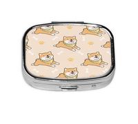 Pastillero, pastillero organizador de medicinas, pastillero de viaje, organizador de pastillas, soporte para pastillas,lindo perro shiba inu