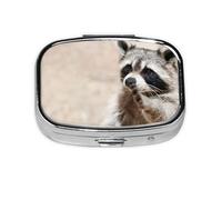 Pastillero, pastillero organizador de medicinas, pastillero de viaje, organizador de pastillas, soporte para pastillas,Animales Inteligentes Mapache Naturaleza