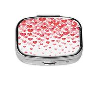 Pastillero, pastillero organizador de medicinas, pastillero de viaje, organizador de pastillas, soporte para pastillas,Imprimir Corazones Rojos Cayendo