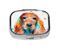 Pastillero, pastillero organizador de medicinas, pastillero de viaje, organizador de pastillas, soporte para pastillas,Lindo Arte Cocker Spaniel Perro Genial