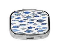 Pastillero, pastillero organizador de medicinas, pastillero de viaje, organizador de pastillas, soporte para pastillas,Acuario Peces Azules