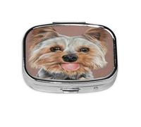 Pastillero, pastillero organizador de medicinas, pastillero de viaje, organizador de pastillas, soporte para pastillas,Perro Lindo Yorkshire Terrier Taza De Té