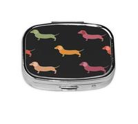 Pastillero, pastillero organizador de medicinas, pastillero de viaje, organizador de pastillas, soporte para pastillas,Lindos perros salchicha