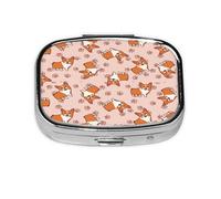 Pastillero, pastillero organizador de medicinas, pastillero de viaje, organizador de pastillas, soporte para pastillas,Corgis de dibujos animados