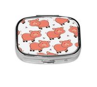 Pastillero, pastillero organizador de medicinas, pastillero de viaje, organizador de pastillas, soporte para pastillas,Cerdo lindo de la historieta