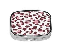 Pastillero, pastillero organizador de medicinas, pastillero de viaje, organizador de pastillas, soporte para pastillas,Estampado Leopardo Sin Costura Rosa Animales Africanos
