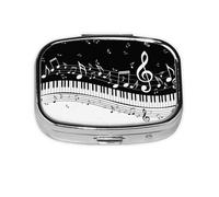 Pastillero, pastillero organizador de medicinas, pastillero de viaje, organizador de pastillas, soporte para pastillas,Notas musicales voladoras Teclas de piano musical