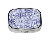 Pastillero, pastillero organizador de medicinas, pastillero de viaje, organizador de pastillas, soporte para pastillas,Azulejos decorativos portugueses magníficos tradicionales Azulejos Azulejos