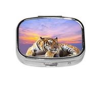 Pastillero, pastillero organizador de medicinas, pastillero de viaje, organizador de pastillas, soporte para pastillas,Relajarse Tigre