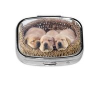 Pastillero, pastillero organizador de medicinas, pastillero de viaje, organizador de pastillas, soporte para pastillas,Labradores Cachorros Pequeños Golden Retriever