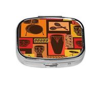 Pastillero, pastillero organizador de medicinas, pastillero de viaje, organizador de pastillas, soporte para pastillas,Tambor musical geométrico africano