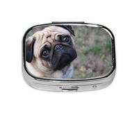 Pastillero, pastillero organizador de medicinas, pastillero de viaje, organizador de pastillas, soporte para pastillas,Perro Pug Impreso