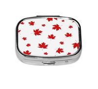 Pastillero, pastillero organizador de medicinas, pastillero de viaje, organizador de pastillas, soporte para pastillas,Hoja de arce roja