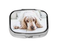 Pastillero, pastillero organizador de medicinas, pastillero de viaje, organizador de pastillas, soporte para pastillas,Cocker Spaniel Spaniel Marrón Perros Tristes Perros Mascotas