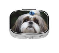 Pastillero, pastillero organizador de medicinas, pastillero de viaje, organizador de pastillas, soporte para pastillas,Perro Shih Tzu