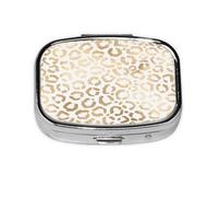 Pastillero, pastillero organizador de medicinas, pastillero de viaje, organizador de pastillas, soporte para pastillas,Guepardo Leopardo Blanco Dorado Elegante
