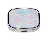 Pastillero, pastillero organizador de medicinas, pastillero de viaje, organizador de pastillas, soporte para pastillas,Poligonal holográfico iridiscente abstracto