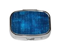 Pastillero, pastillero organizador de medicinas, pastillero de viaje, organizador de pastillas, soporte para pastillas,Programador Código Binario Azul