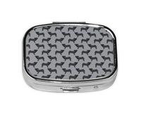 Pastillero, pastillero organizador de medicinas, pastillero de viaje, organizador de pastillas, soporte para pastillas,Perro Pug Negro Gris