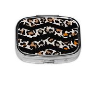 Pastillero, pastillero organizador de medicinas, pastillero de viaje, organizador de pastillas, soporte para pastillas,Diseño sin costuras de leopardo