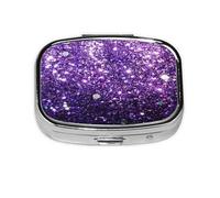 Pastillero, pastillero organizador de medicinas, pastillero de viaje, organizador de pastillas, soporte para pastillas,Hermoso brillo morado