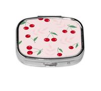 Pastillero, pastillero organizador de medicinas, pastillero de viaje, organizador de pastillas, soporte para pastillas,Hoja De Cereza Roja Rosa